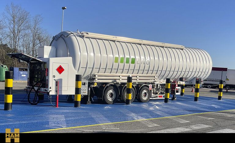 Gasinera movil HAM de GNL en macro área de servicio Girones Nord